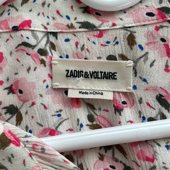 Zadig and Voltaire pink and white dress - Picture 2 of 4